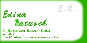 edina matusch business card